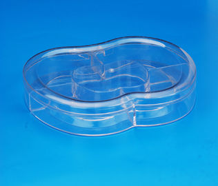 Transparent Round Plastic Food Containers Food Grade PS Material Crown Lid Sealing
